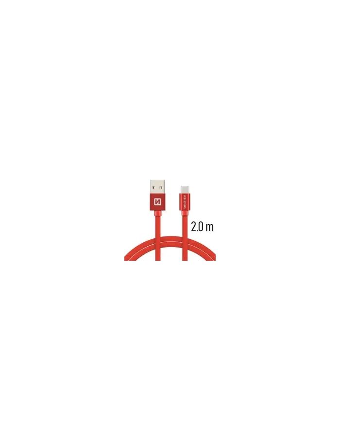 Swissten Kabel USB - USB Typ - C 2m Czerwony (71521306) główny