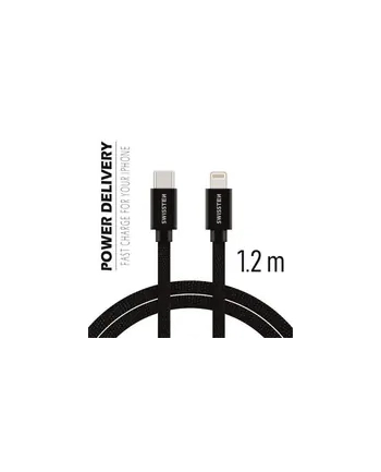 Swissten Kabel USB Typ C - Lightning 1,2m Czarny (71525201)