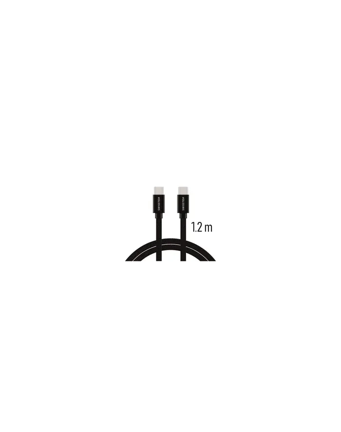 Swissten Kabel USB Typ C - USB Typ C 1,2m Czarny (71527201) główny