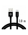 SWISSTEN przewód do transmisji danych SWISSTEN TEXTILE USB / USB-C 3,0 M CZARNY 71527900 - nr 1
