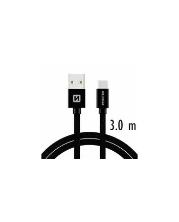 SWISSTEN przewód do transmisji danych SWISSTEN TEXTILE USB / USB-C 3,0 M CZARNY 71527900