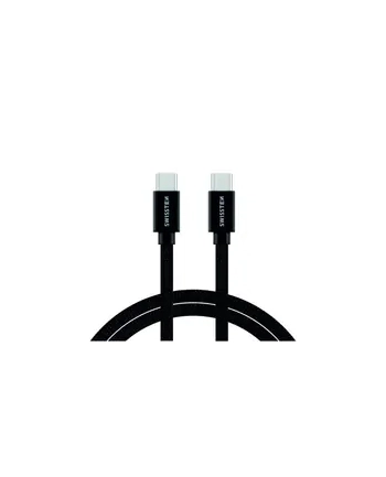 Swissten tekstylny USB-C / USB-C 2.0m Czarny (71528201)