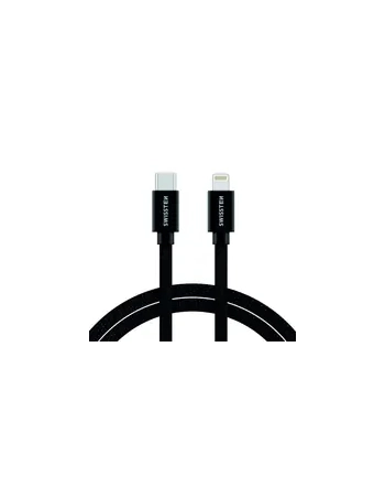 Swissten tekstylny USB-C / Lightning 2.0m Czarny (71529201)