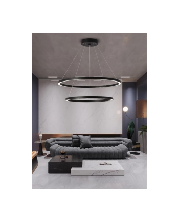 Immax Neo Inteligentna Lampa Wisząca Fino 2 Koła 60+80Cm 93W Czarna Zigbee 3.0 nr 2