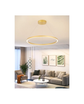 Immax Neo Inteligentna Lampa Wisząca Fino 1 Okrąg 80 Cm 60 W Złota Zigbee 3.0 nr 1