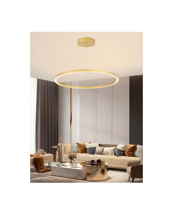 Immax Neo Inteligentna Lampa Wisząca Fino 1 Okrąg 80 Cm 60 W Złota Zigbee 3.0