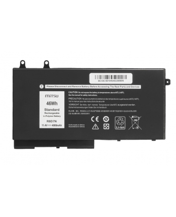 mitsu Bateria R8D7N do Dell Latitude 5410 5411 5500 Precision 3541 3550 - 11.4V 4000 mAh (46 Wh) 11.4V