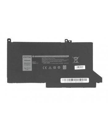 Mitsu Bateria DJ1J0 C27RW do Dell Latitude 7280 7290 7380 7390 7480 7490 - 11.4V 3000 mAh (34 Wh) 11.4V