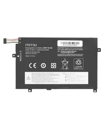 mitsu Bateria 01AV411 do Lenovo ThinkPad E470 E475 3650 mAh (40 Wh) 10.95V