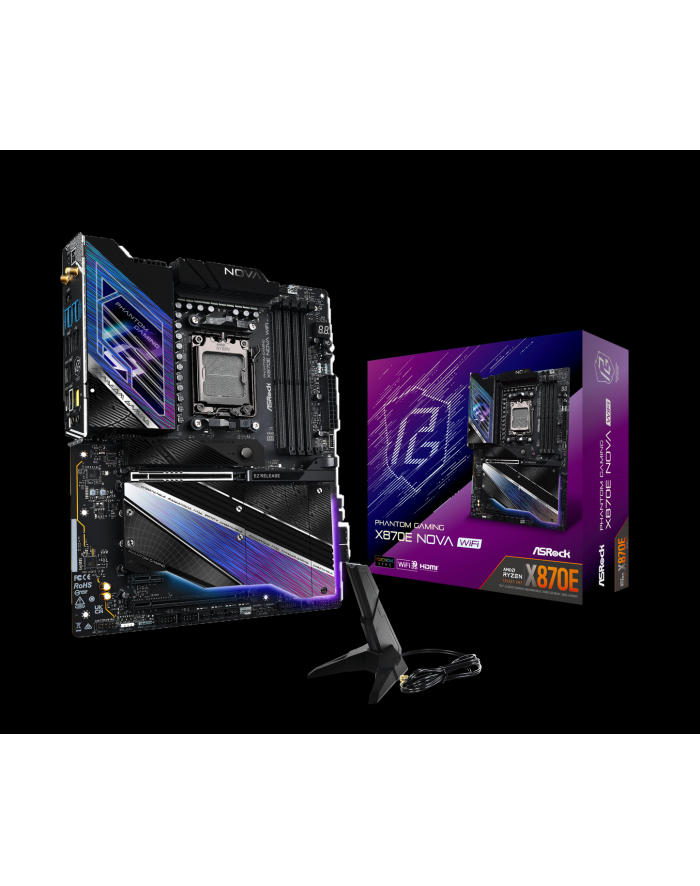 asrock Płyta główna X870E NOVA WIFI AM5 4DDR5 M.2 ATX główny