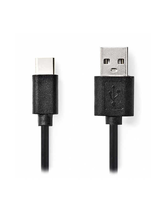 Nedis USB 2.0 USB-A USB-C 15 W 480 Mb/s Niklowany 3,00 m PVC Czarny (CCGL60600BK30) główny