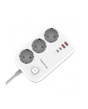 Colorway Przedłużacz Listwa zasilająca СolorWay 3 gniazda/2USB +2 Type C 65W 2m (CWCHE34PDW)
