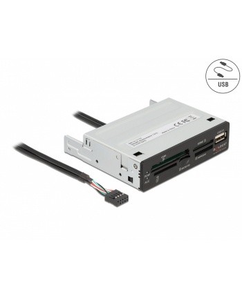 Delock 3.5 USB 2.0 5 Slot + 1 x Typ-A (91708)