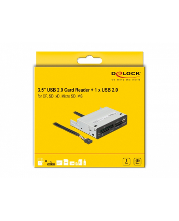 Delock 3.5 USB 2.0 5 Slot + 1 x Typ-A (91708)