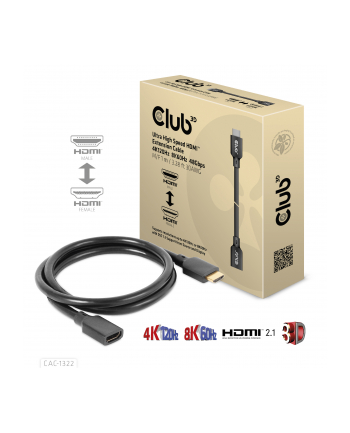 Club3D CAC-1322 kabel HDMI 1 m HDMI Typu A (Standard) Czarny