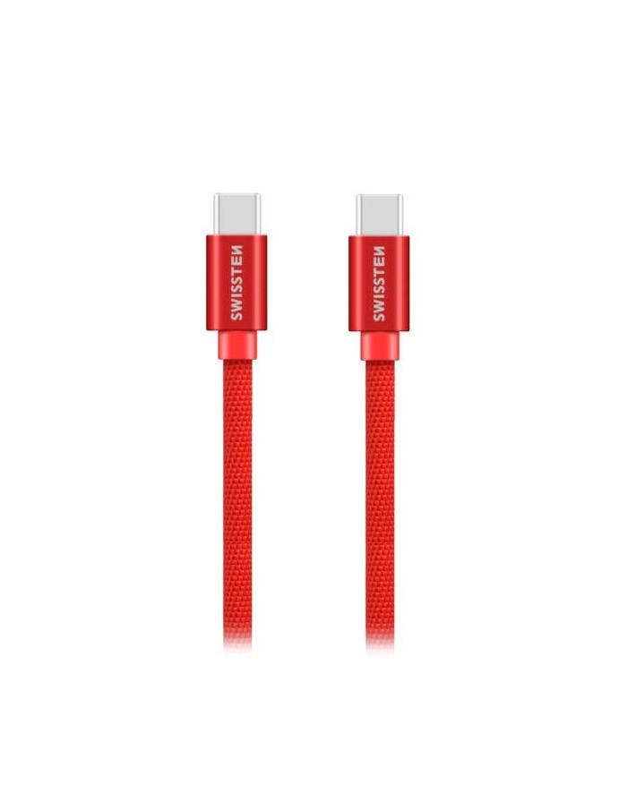 Swissten Kabel USB Typ C - USB Typ C 1,2m Czerwony (71527206) główny