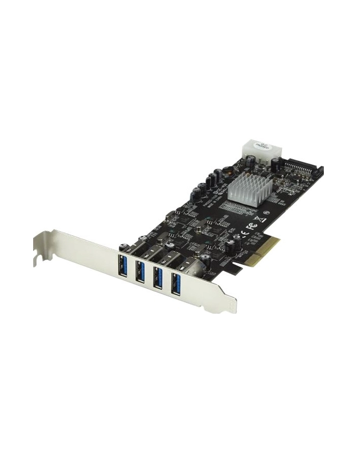 STARTECH ACCESSORIES  	Karta sieciowa 4Port PCIe USB 3.0 Controller Card w/ 4 PEXUSB3S44V główny