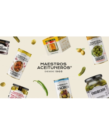 Oliwki MAESTROS MARE NOSTRUM puszka 4,2kg z pestką w 3 kolorach w oliwie