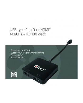Club3D MST-Hub USB 3.2 Typ C (CSV1558) nr 2