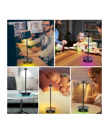 techly Bezprzewodowa lampka LED z podstawą RGB dotykowa ściemniana nr 2