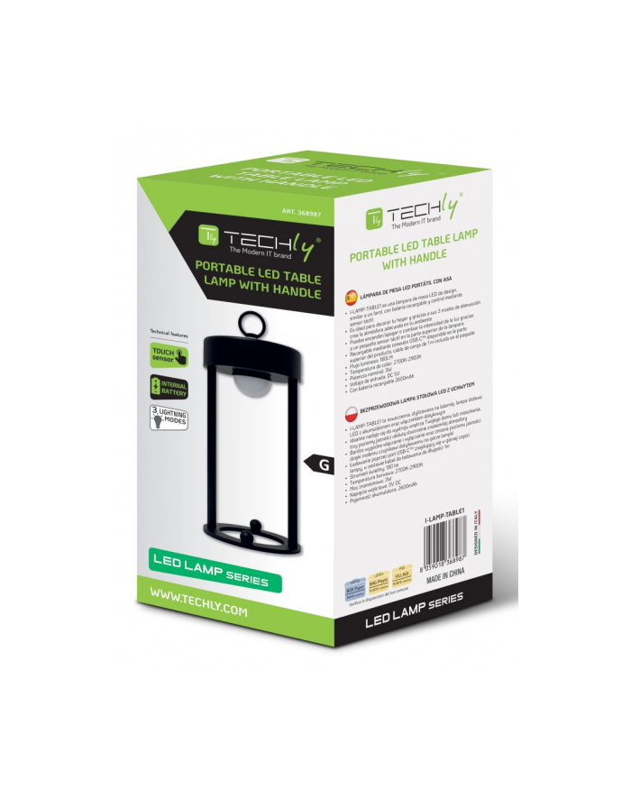 techly Bezprzewodowa lampka LED z zawieszką dotykowa główny