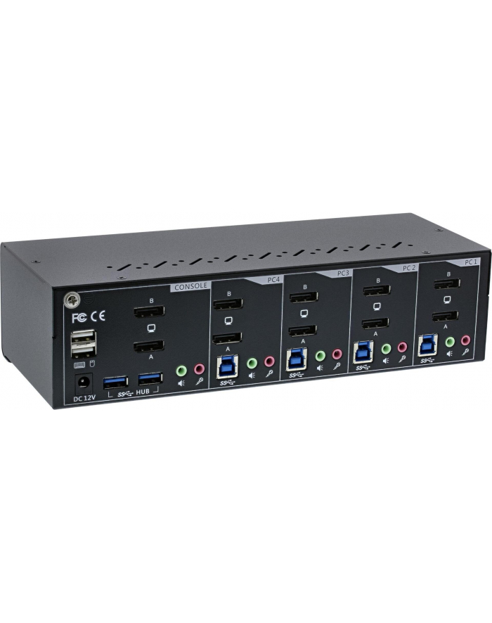 Inline Desktop Kvm Switch, 4-Port, Dual Monitor Displayport 1.2, 4K, Usb 3.0, Audio (63654I) główny