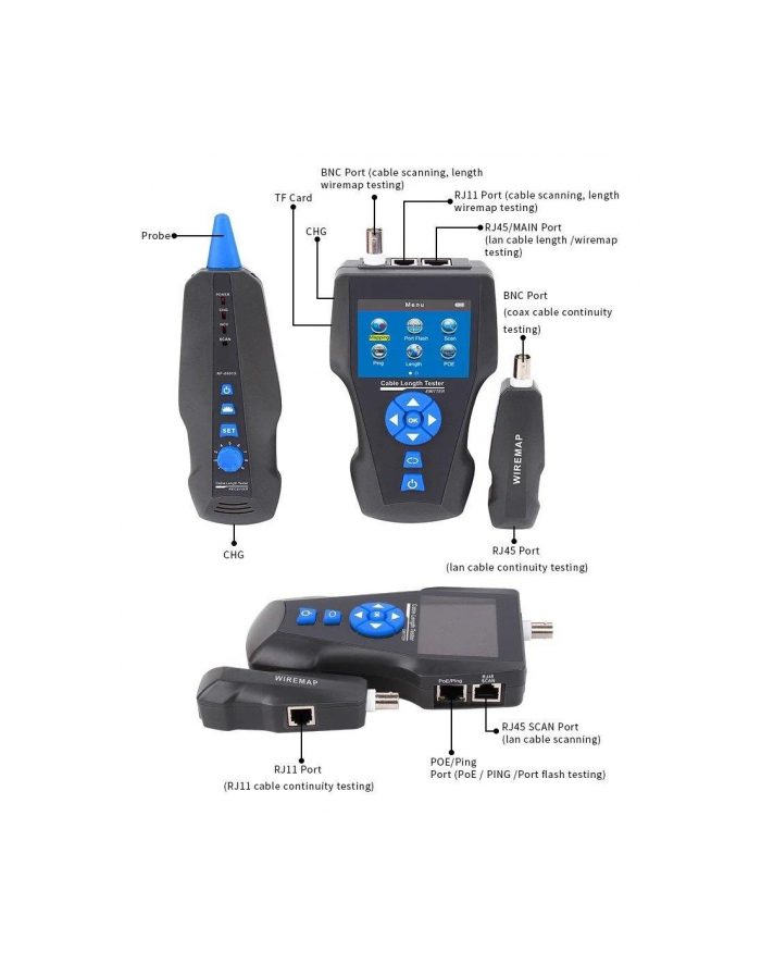 Xtendlan LAN Cable Tester TLCD8601S s (LANTESTLCD8601S) główny