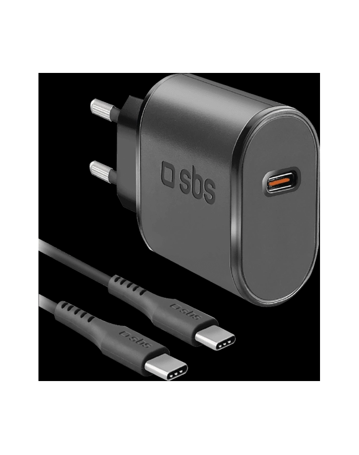Sbs Zestaw Z Ładowarką Usb C Do Ściany 1 Metrowy Kabel Usb C Ładowarka Ścienna Gniazdo 15W Do Telefonów Komórkowych Słuchawek Tws Smartwatch P główny