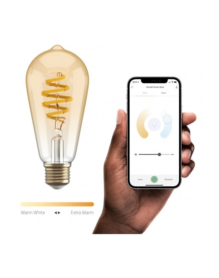 Hombli Smart Bulb St64 Cct Filament (E27) Amber (Hbeb0212) główny