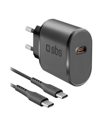 Sbs Zestaw Z Ładowarką Usb C Do Ściany 1 Metrowy Kabel Usb C Ładowarka Ścienna Gniazdo 15W Do Telefonów Komórkowych Słuchawek Tws Smartwatch P