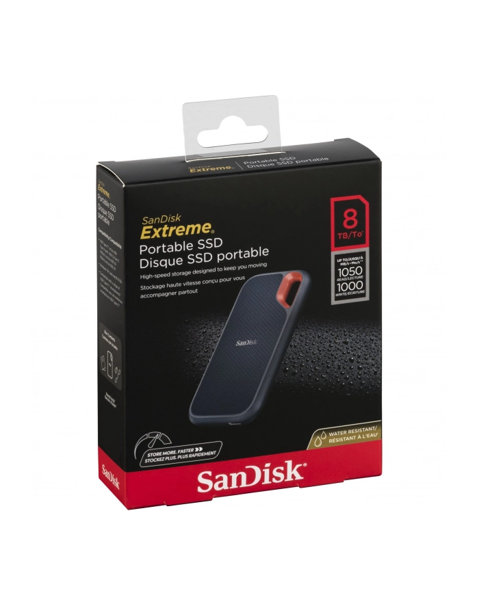 SANDISK Extreme 8TB Portable SSD up to 1050MB/s Read and 1000MB/s Write Speeds USB 3.2 Gen 2 2-meter drop protection and IP55 główny