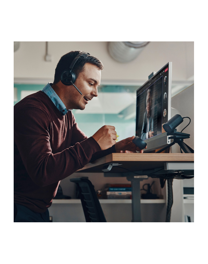 hp inc. HP Poly Voyager Focus 2 Microsoft Teams Certified USB-C-C Headset +USB-C/A Adapter + Charging Stand No localization główny