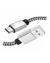 TECHLY Kabel USB 2.0 Typ-C na Typ-A 2m 3A Szybkie Ładowanie w Oplocie - nr 1