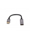 lanberg Adapter Displayport(M)- HDMI(F)8K na kablu 20cm srebrny - nr 2