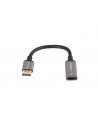 lanberg Adapter Displayport(M)- HDMI(F)8K na kablu 20cm srebrny - nr 6