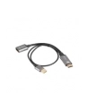 lanberg Adapter HDMI(M)-Displayport(F)4K na kablu 20cm srebrny - nr 4