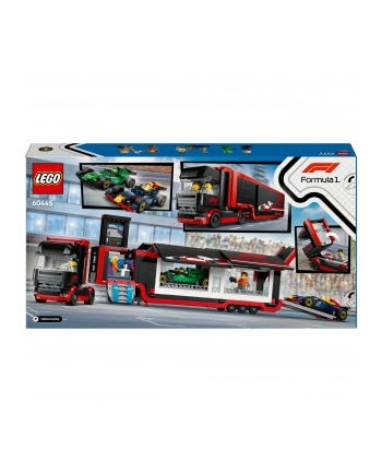 LEGO 60445 CITY F1 Ciężarówka z bolidami RB20 i AMR24 F1 nr 1