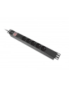 lanberg Listwa zasilająca  rack PDU 19 cali 1U  16A 5x230V  2m czarna C14 - nr 1