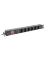 lanberg Listwa zasilająca  rack PDU 19 cali 1U 16A 6x230V schuko 2m czarna - nr 1