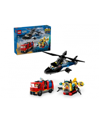 LEGO 60462 CITY Zestaw z helikopterem, wozem strażackim i łodzią podwodną nr 1