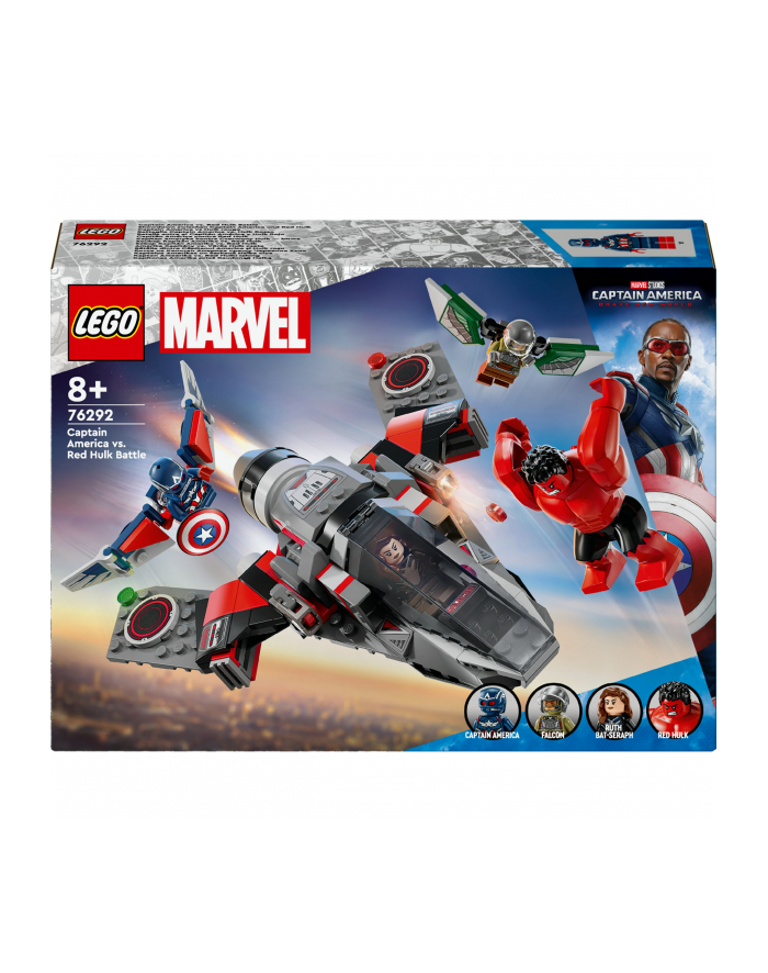 LEGO 76292 SUPER HEROES Kapitan Ameryka kontra Czerwony Hulk - bitwa główny