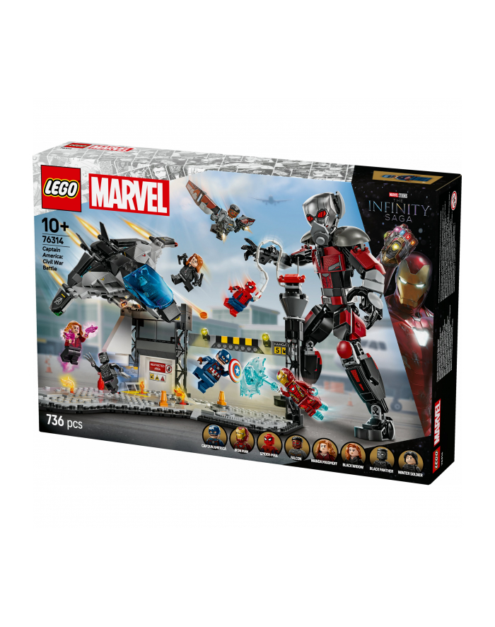 LEGO 76314 SUPER HEROES Kapitan Ameryka: Wojna bohaterów - bitwa główny