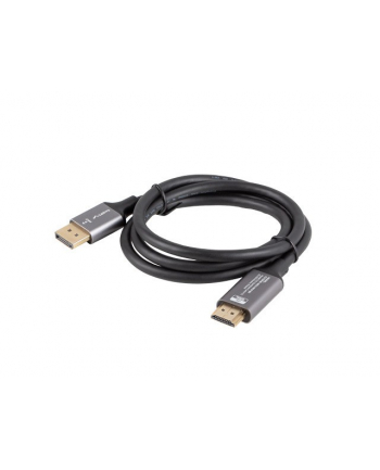 lanberg Kabel Displayport(M)-HDMI(M) 1M 4K czarno-srebrny