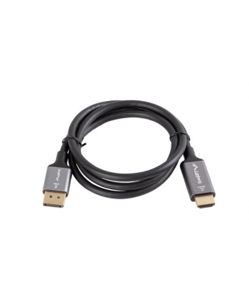 lanberg Kabel Displayport(M)-HDMI(M) 1M 4K czarno-srebrny