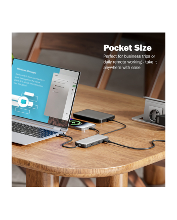 digitus Stacja dokująca USB Typ C 8-portów 2x HDMI 4K/60Hz PD 3.0