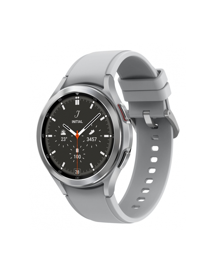 Samsung Galaxy Watch4 Classic 3,56 cm (14'';) OLED 46 mm Cyfrowy 450 x 450 px Ekran dotykowy Srebrny Wi-Fi GPS główny