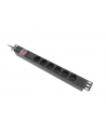 lanberg Listwa zasilająca  rack PDU 19 cali 1U 16A 6x230V schuko 2m czarna - nr 3