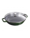 Wok żeliwny z pokrywką Staub - 30 cm, Zielony - nr 1