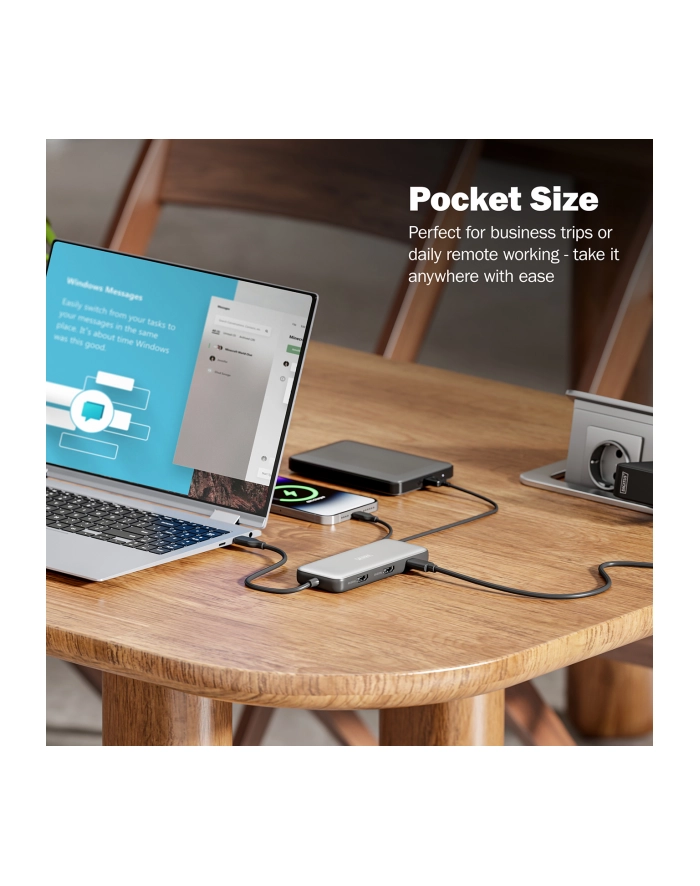 digitus Stacja dokująca USB Typ C 8-portów 2x HDMI 4K/60Hz PD 3.0 główny