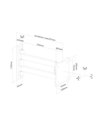 neomounts Uchwyt ścienny do ekranów 10-27 '' FPMA-W820BLACK nr 2
